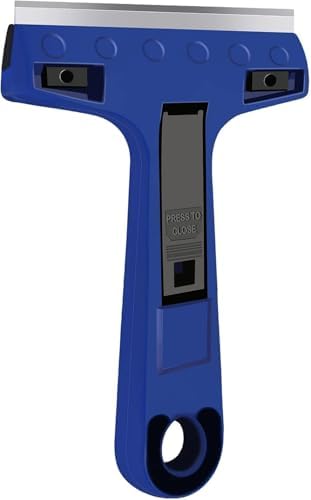 Aputue Jilet Kazıyıcı, 10 Cm Uzunluğunda Profesyonel Kazıma Aleti, 10 Ekstra Metal Yedek Bıçak İçerir, Yapıştırıcı, Boya, Sızdırmazlık Malzemesi, Çıkartma Temizleme İçin, Cam, Fayans - Görsel 3