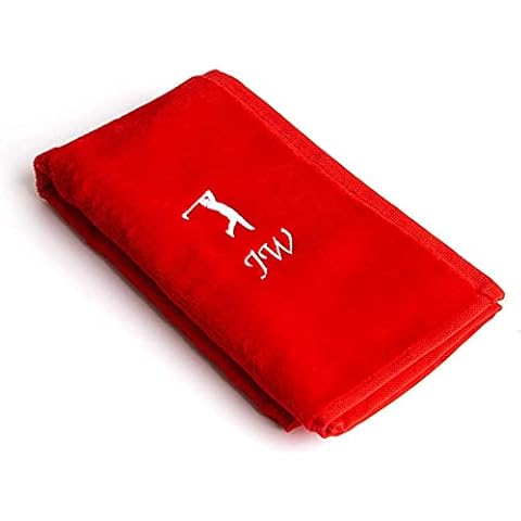 CrewGolf Personalised Golf Gift Box Set with Embroidered Towel (Any Name) with Luxury Socks 8-11 (Red) Cover