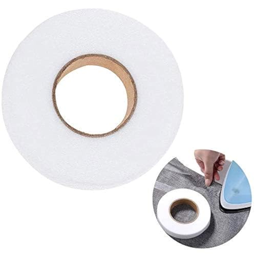 Image of Ucatq Fabric Fusing Tape Iron On Tape Adhesive Hem Tape Iron-On Hemming Tape For Pants Clothes Jeans(70 Yards,1 Inch), transparent