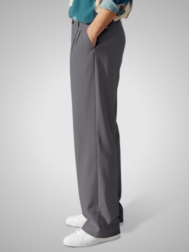 Image of FTX Men's Korean Style Casual Trouser | Premium Lycra Stretch Fabric | Smart Regular Fit | 2 Side Pockets | Comfortable Stretchable Everyday Wear Pants