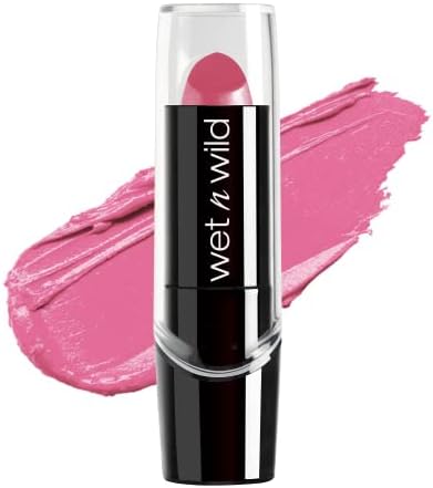 wet n wild Silk Finish Lipstick, Hydrating Rich Buildable Lip Color, Formulated with Vitamins A,E, & Macadamia for Ultimate Hydration, Cruelty-Free & Vegan - Pink Ice