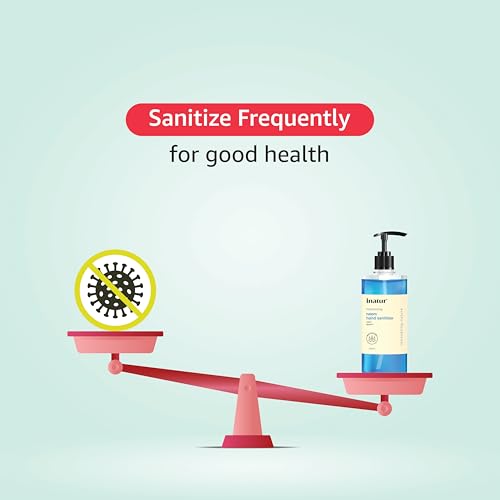 Image of inatur Moisturizing Hand Sanitizer Gel 500ml | With 85% Isopropyl Alcohol, Neem Extracts & Glycerin | Kills 99.9% Germs | Quick-Dry & Non-Sticky | Gentle on Skin & No Rinse Needed