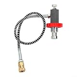 Tubo di pressione con regolatore di riempimento per immersioni subacquee con 6000 psi 40 mpa nominale e adattatore DIN G58 per sicurezza e collegamento alle stazioni di ricarica (volantino rosso)