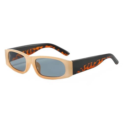 Lunettes de soleil rectangulaires de luxe avec protection UV400 rétro