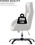 Sytopia 28" Remplacement de la base de fauteuils de bureau lourds, soutiens 2500 lbs, base de chaise en métal avec trou universel de cylindre à gaz et sockets de roulette, noir mat
