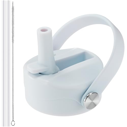 Straw Lid for Hydro Flask Wide Mouth, Lids with Straw for Hydroflask 12 16 18 20 32 40 oz Wide Mouth, Replacement Straw Cap for Hydroflask, Top Sport Bottle Lid (Fog)