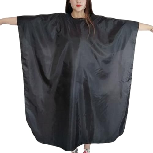 Full-Length Hair Cutting Cape with Velcro & Tie Adjustment (Black)