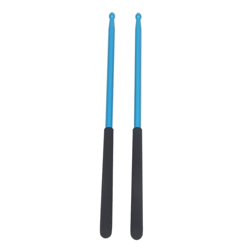 Baquetas metálicas profesionales para batería 1 par azul miniatura 3