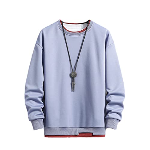 Sweat à capuche Harajuku deux pièces pour homme en violet et bleu taille S