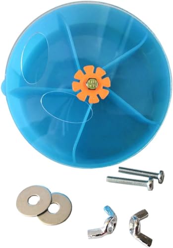 FORZENA Hamster Rat Foraging System Wheel Seed Food Ball Rotate Training Toy for Small Animals Mice Ferret Parrots Parakeet (Blue)