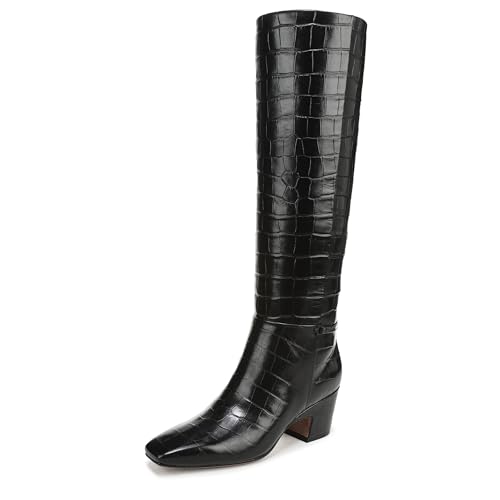Franco Sarto Women's Sorelina Fashion Boot Black Croc Print Leather 10 M by Franco Sarto - Used condition - US$117.75
