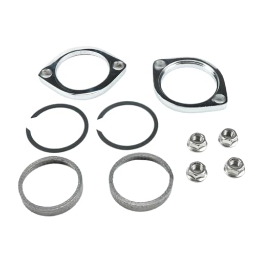 Kit de instalación de brida de escape, par de bridas, juntas, tuercas, arandelas, Compatible con Big Twin