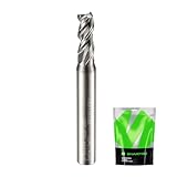 SHARPRO 5MM End Mills 6MM Shank, 3 Flute Carbide Square Endmill, Upcut Spiral CNC Router Bits for Alloy Steel, Aluminum, Metal and Stainless Steel