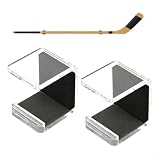 HomeVortex Hockey-Wandhalterung, horizontaler Displayhalter mit kratzfester Filzpolsterung, platzsparender Acryl-Aufbewahrungs-Organizer für Eishockey-Stöcke und (0303-2)
