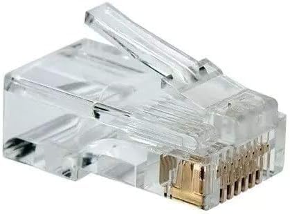 Conectores RJ45 para Cabos de Rede, 100 Unidades