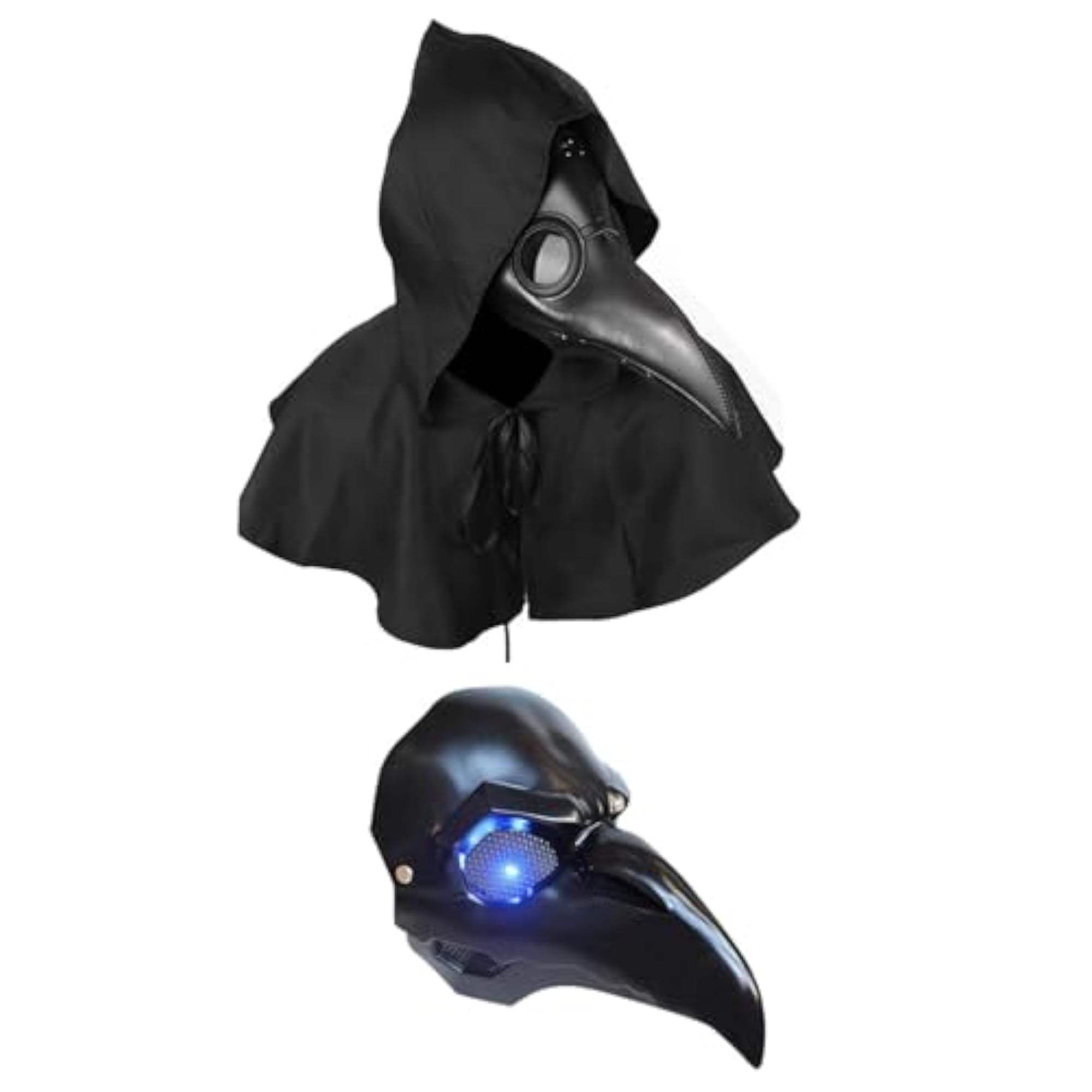 Plague Doctor Mask Rivet Bird Beak Costume Set for Parties