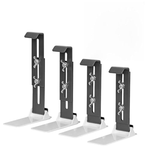 MoSundi 4 staffe regolabili per davanzale della finestra per balcone, in acciaio inox, altezza 10-18 cm, non richiede trapano