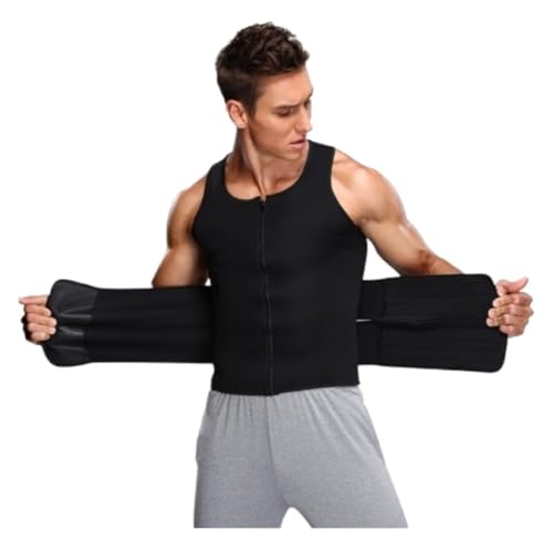 Control Cincher - Camiseta de compresión para sauna, camiseta interior adelgazante, moldeador de cintura, chaleco moldeador de cuerpo para hombre