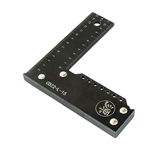 直角定規 高精度 プロ仕様 90度定規 L字型 スクエア定規 ブラック 150mm