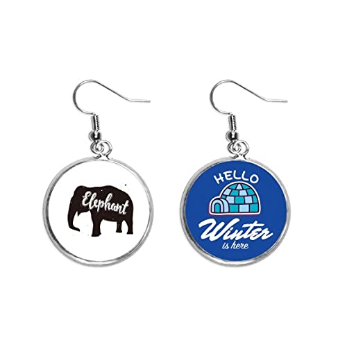 Joyería del pendiente de elefante para lucir con vestidos en fiestas de invierno