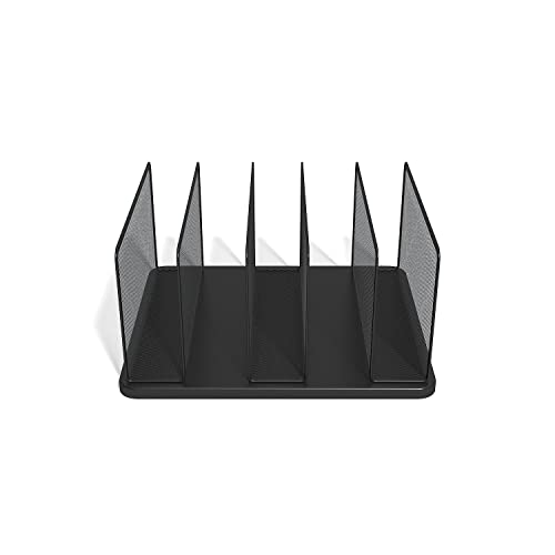 TRU RED 5 Compartment Wire Mesh File Organizer, Matte Black, 2/Pack (TR57558-CCVS) - Thumbnail 3
