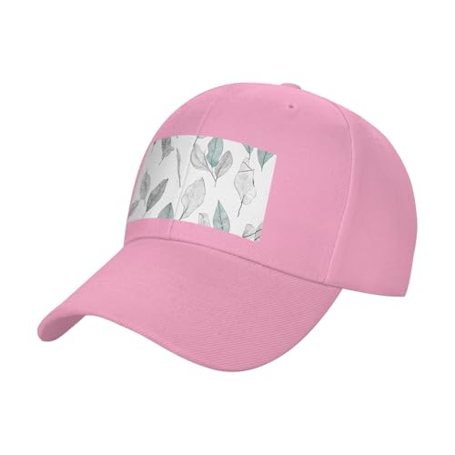 WKSZCYHLKL Basil Thymian Dill & Rosmarin Print Baseball Caps, Adjustable Fitted Baseball Hats, Sports Fan Baseball Caps, Outdoor Casual Sports Hats for Youth, rose, Einheitsgröße