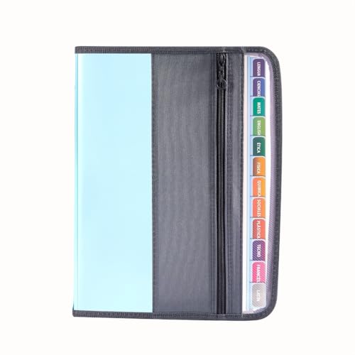 【ChopEase】ファイルケース ベーシック スタンド ドキュメント書類ホルダー 収納ケースフォルダー A4 13分類 大容量 ハンドバッグ 仕切りフ 拡張フォルダ 事務用品 学生紙袋 教室 オフィス 家庭旅行収納 勉強 テスト用紙 ファイル 多層 (湖