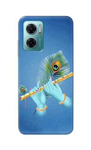 Image of PRINTFIDAA Printed Hard Back Cover Case for Mi Redmi 11 Prime 5G | Redmi Note 11E 5G Back Cover (Flute in Krishna Hands) -112