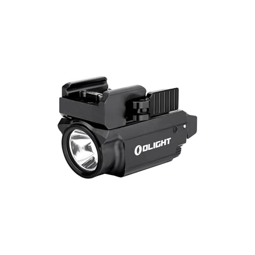 OLIGHT Baldr Mini Lampe Tactique Avec Pointeur Faisceau Vert Réglable Puissant 600 Lumens Rail Réglable Pour Chasse Compatible avec Rail Picatinny et GL Noir