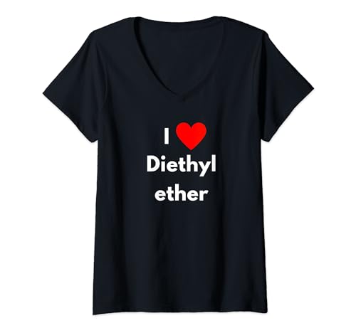 Fun Graphic-I love Diethyl ether V-Neck T-Shirt