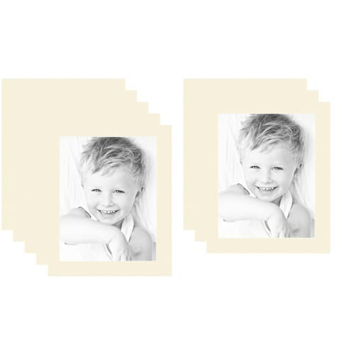 14x18 Cream Linen/Ivory Custom Mat for Picture Frame with 10x14 Opening Size (Mat Only, Frame NOT Included) - 8 Pack