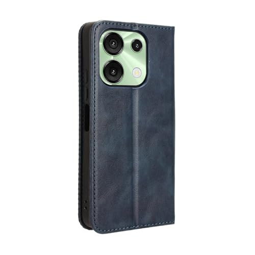 Coque Umidigi Note 90 portefeuille bleu pour déplacements quotidiens étui cuir rabat