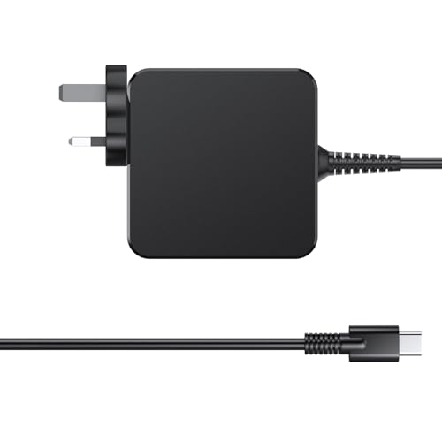 65W USB C Laptop Charger, Super Fast Charger for Lenovo ThinkPad, Yoga, Chromebook, Steam Deck, Huawei Matebook, MacBook Air/Pro, HP, Dell, Acer, Asus and Samsung