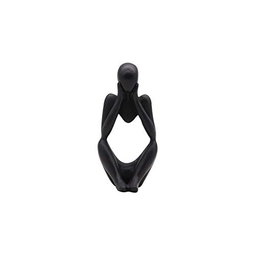 RAFFISH Estatuas abstractas Escultura Resina Escultura Moderna Figura Figuras Decoraciones de Escritorio para Oficina en casa, Adornos Decorativos para Sala de estarHands-Black Cover