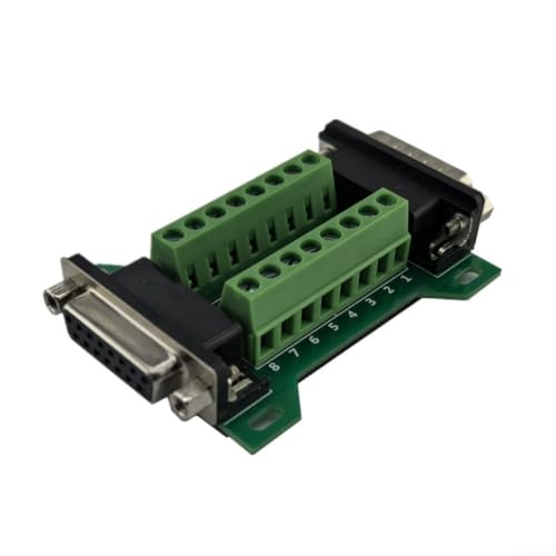 DB15MF-A - Adaptador de bloque de terminales macho hembra sin soldadura para proyectos de cableado electrónico e instalaciones de campo