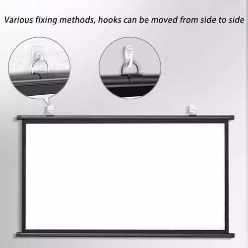 Pantalla Manual Proyector 72" 16:9 Portable miniatura 4