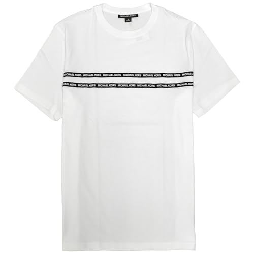 MICHAEL KORS - 【MICHAEL KORS】マイケルコース Tシャツ 本袖Tシャツ トップス サイズ4 白系 ホワイト 公式アウトレット】ラインストーン MK CHARM Tシャツ - トップス