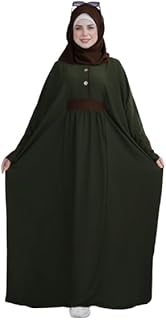عباية كريب ملكي إسلامية للنساء من اولاد جمال للعبايات، مقاس واحد يصل إلى 150 كيلوجرام - 7008