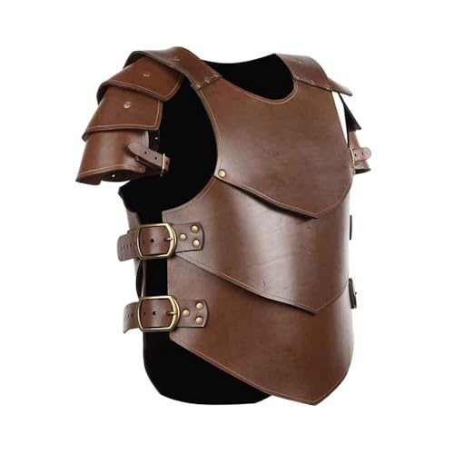 Generic Medieval Knight Chest Plate for Role-Playing and Cosplay brown L