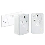 TP-Link TL-PA4010PKIT Passthrough Powerline Adapter Starter Kit, No Configuration Required, UK Plug, Pack of 2 (Renewed)