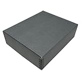 Lineco Museum Archival Storage Box, 8.75x10.75x3 in. Drop Front Design. Acid-Free with Metal Edge. Organize Photos, Pictures, Prints, Documents, Crafts, DIY. Gray, 1 Pack