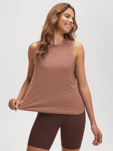 Image of ODODOS Women's Performance Tank Ultra Soft odSTRATUM Tech Sleeveless Tee Shirts High Crew Neck Pullover Top