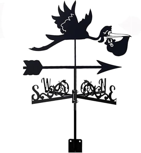 XAoSCd Veleta De Gallo Veleta De Pollo Veleta Veletas para Cobertizos Veletas para Techo Veleta De Avión Indicador De Dirección del Viento Veleta De Metal con Forma De Anim,