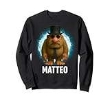 matteo mateo matteooo italiano brainrot meme kid per bambini felpa