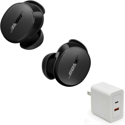 Bose QuietComfort Earbuds Bundle with Fast Charger - True Wireless Bluetooth Earbuds with Active Noise Cancellation and Mic, USB-C Charging, IPX4 Rating, Up to 8.5 Hours of Playtime, (Black) - image 1