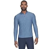 Skechers Men's Go Dri All Day Quarter Zip Long Sleeve Shirt Smoke Blue