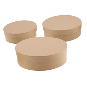 DIYEAH 3 Teilige Runde Pappmaché Schachteln