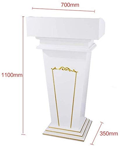 Pupitre réglable blanc pour salle de conférence, restaurant, bureau et événement – Table de présentation professionnelle portable et design