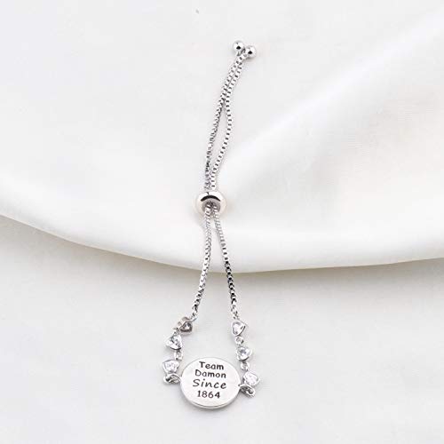 Image of CENWA Team Damon /Stefan /Salvatore Since 1864 Adjustable Bracelet Vampire Fandom Gift Idea
