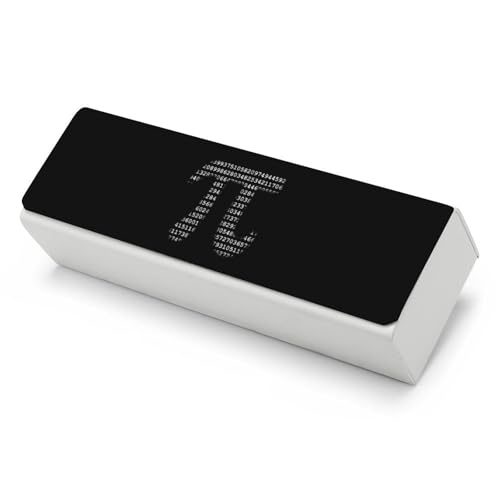 Pi Mathematical Symbol Leather Glasses Case Fashion Hard Shell Portable Sunglass Organizer Eyeglasses Case for Mens Women